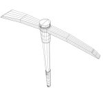 Garden cutter mattock 3d model