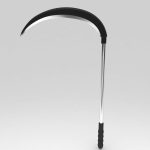 Garden scythe tool 3d model