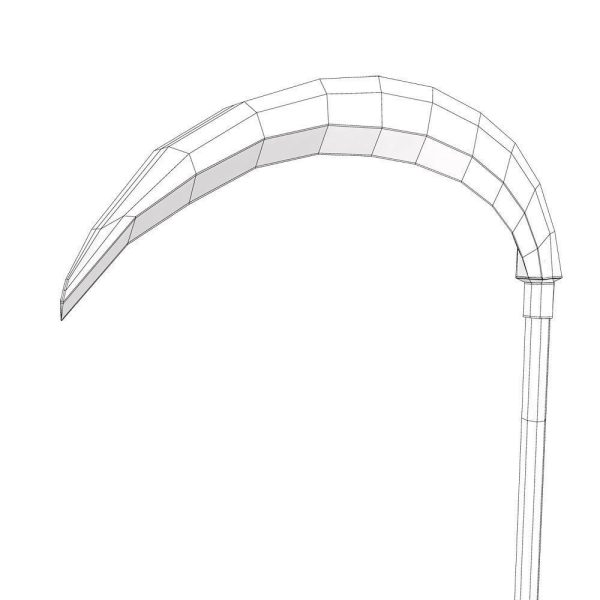 Garden scythe tool 3d model