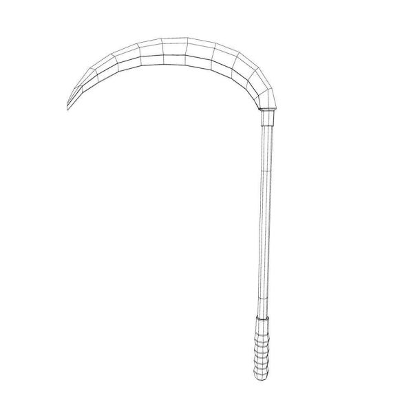 Garden scythe tool 3d model