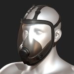 Gas mask black protection futuristic technology