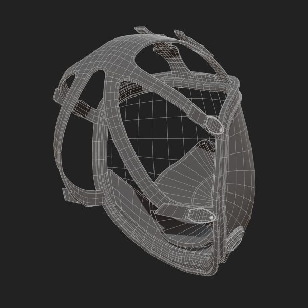 Gas mask black protection futuristic technology