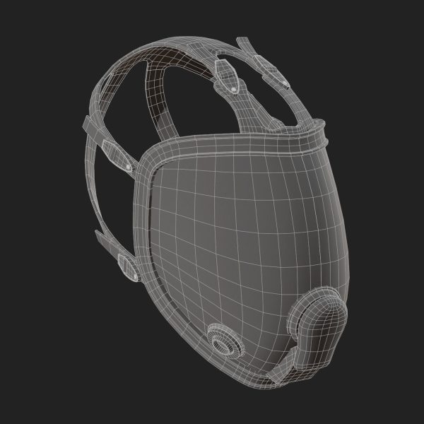 Gas mask black protection futuristic technology
