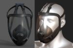 Gas mask black protection futuristic technology