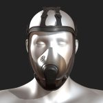 Gas mask black protection futuristic technology