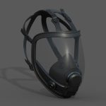 Gas mask black protection futuristic technology