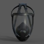 Gas mask black protection futuristic technology