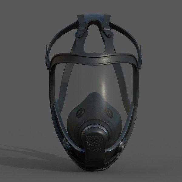 Gas mask black protection futuristic technology