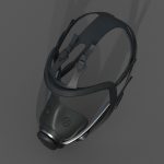 Gas mask black protection futuristic technology