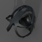 Gas mask black protection futuristic technology