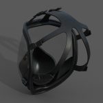 Gas mask black protection futuristic technology