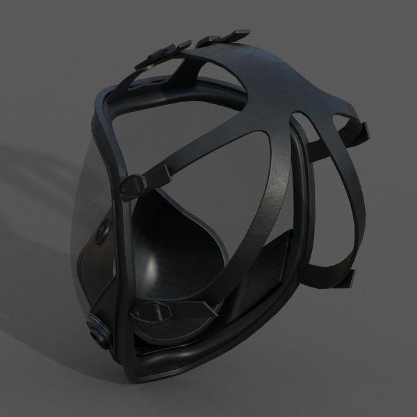 Gas mask black protection futuristic technology