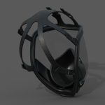 Gas mask black protection futuristic technology