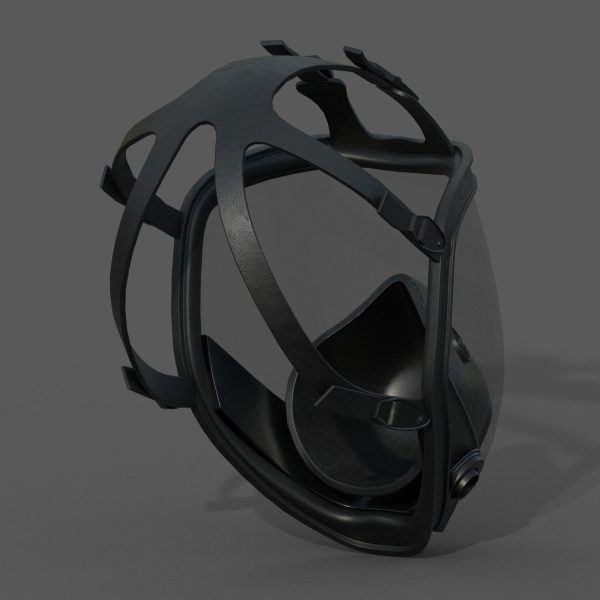 Gas mask black protection futuristic technology