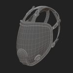 Gas mask black protection futuristic technology