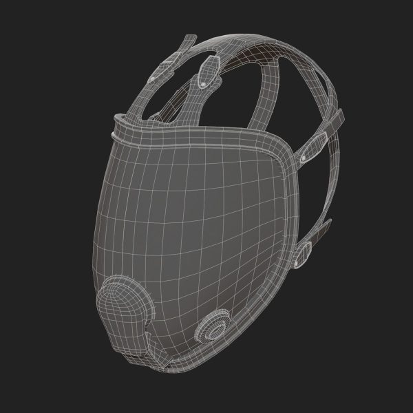Gas mask black protection futuristic technology