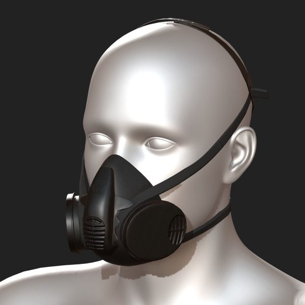 Gas mask helmet 3d model military