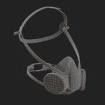 Gas mask helmet 3d model military