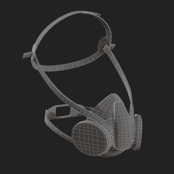 Gas mask helmet 3d model military