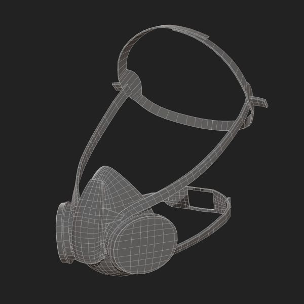 Gas mask helmet 3d model military