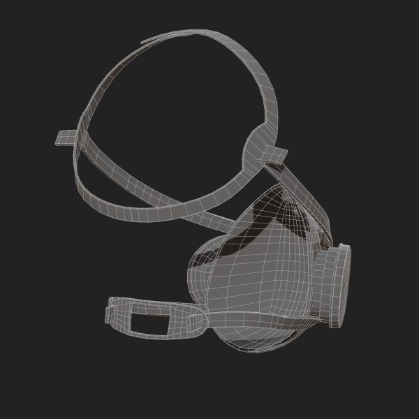 Gas mask helmet 3d model military