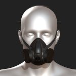 Gas mask helmet 3d model military