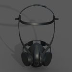 Gas mask helmet 3d model military