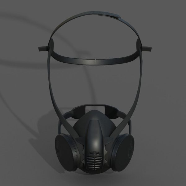 Gas mask helmet 3d model military
