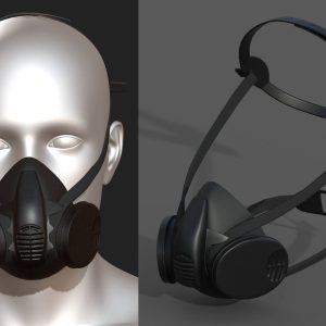 Gas mask helmet 3d model military