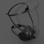Gas mask helmet 3d model military