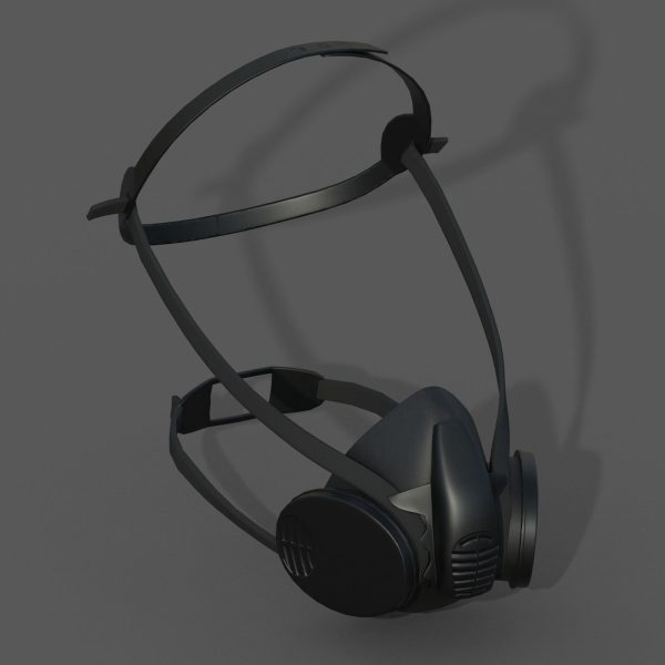 Gas mask helmet 3d model military