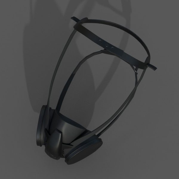 Gas mask helmet 3d model military