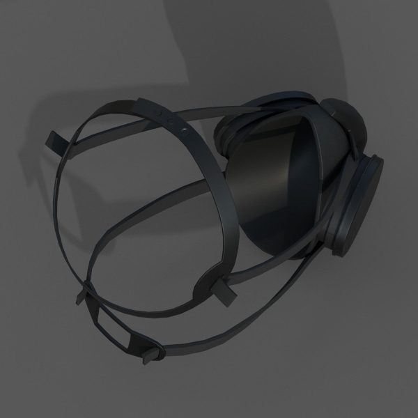 Gas mask helmet 3d model military