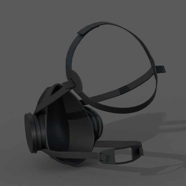 Gas mask helmet 3d model military