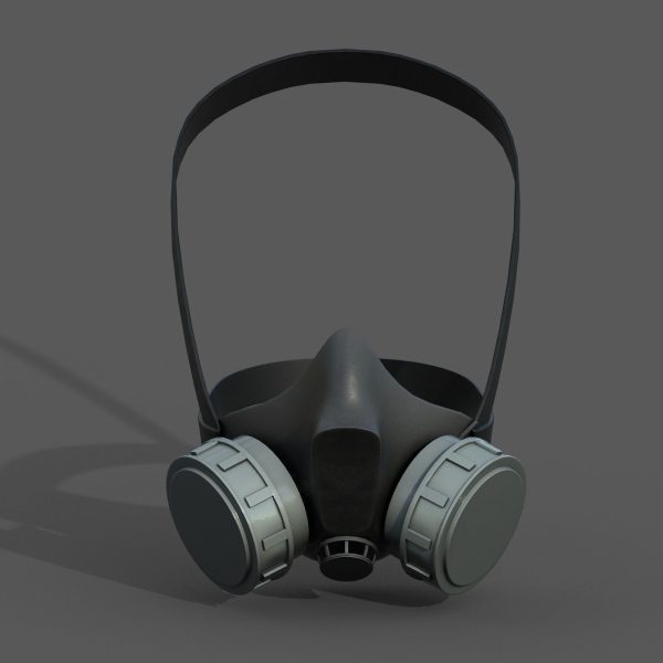 Gas mask helmet 3d model military combat fantasy cyborg armor