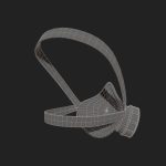 Gas mask helmet 3d model military combat fantasy cyborg armor