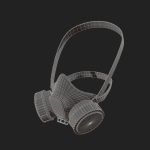 Gas mask helmet 3d model military combat fantasy cyborg armor