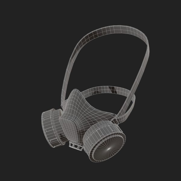 Gas mask helmet 3d model military combat fantasy cyborg armor