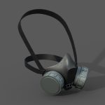 Gas mask helmet 3d model military combat fantasy cyborg armor