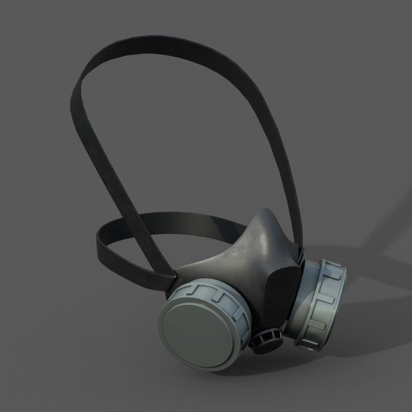 Gas mask helmet 3d model military combat fantasy cyborg armor