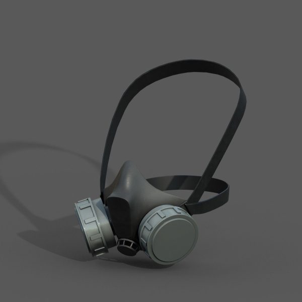 Gas mask helmet 3d model military combat fantasy cyborg armor