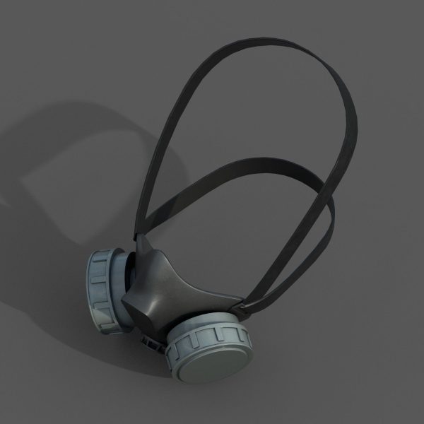 Gas mask helmet 3d model military combat fantasy cyborg armor