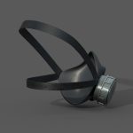 Gas mask helmet 3d model military combat fantasy cyborg armor
