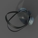 Gas mask helmet 3d model military combat fantasy cyborg armor