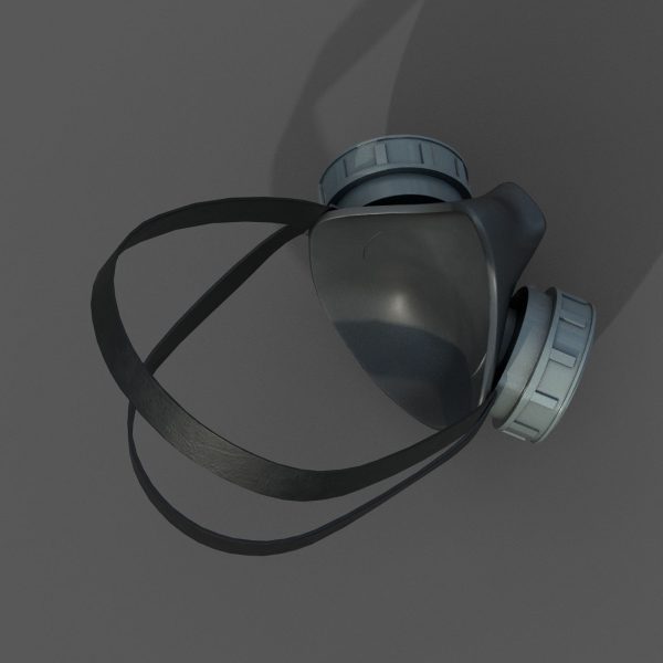 Gas mask helmet 3d model military combat fantasy cyborg armor