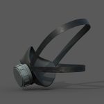 Gas mask helmet 3d model military combat fantasy cyborg armor
