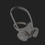Gas mask helmet 3d model military combat fantasy cyborg armor