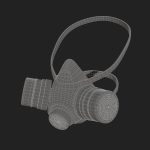 Gas mask helmet scifi futuristic respirator plastic