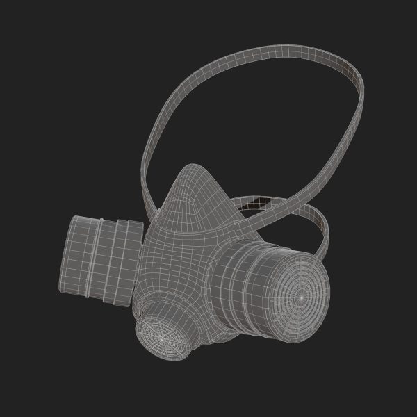 Gas mask helmet scifi futuristic respirator plastic