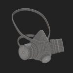 Gas mask helmet scifi futuristic respirator plastic